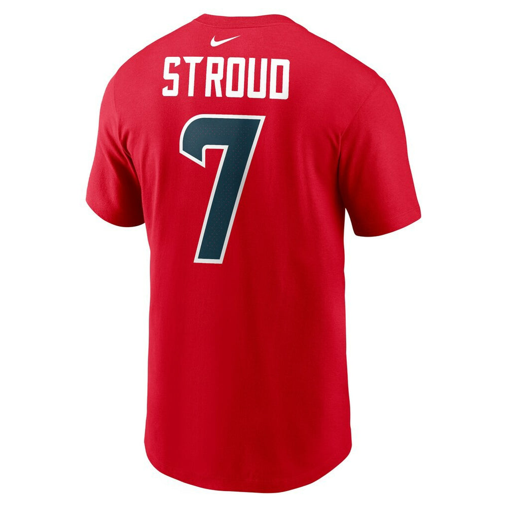 C.J. Stroud Houston Texans Player Name & Number T-Shirt - Red T-shirts