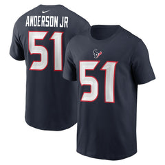 Will Anderson Jr. Houston Texans Player Name & Number T-Shirt - Navy T-shirts