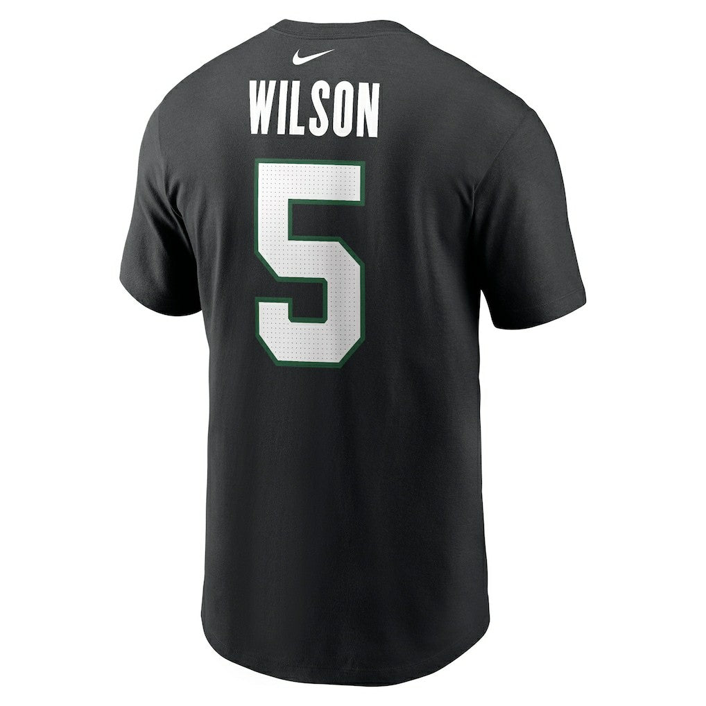 Garrett Wilson New York Jets Name & Number T-Shirt - Black T-shirts