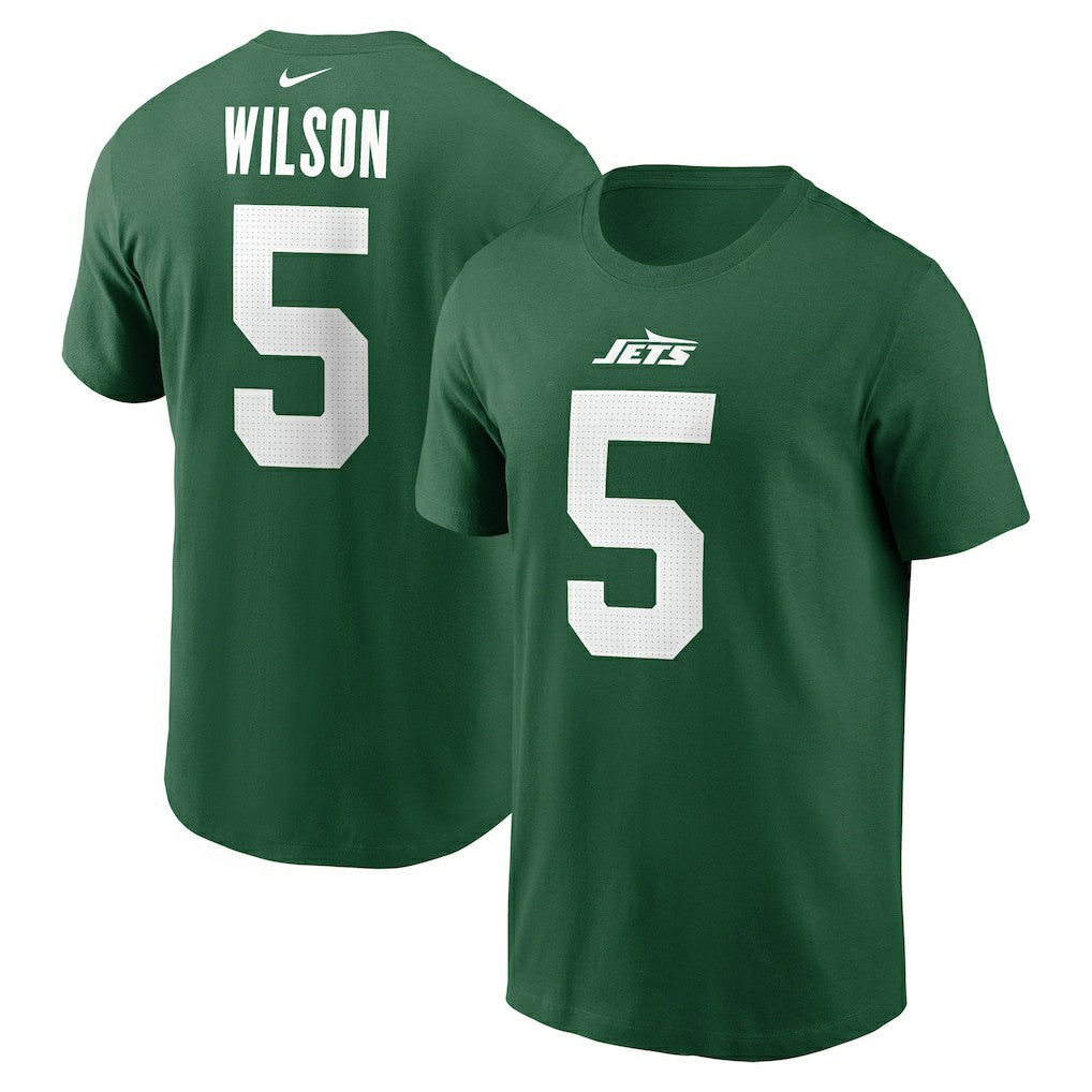 Garrett Wilson New York Jets Name & Number T-Shirt - Green T-shirts