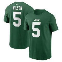 Garrett Wilson New York Jets Name & Number T-Shirt - Green T-shirts