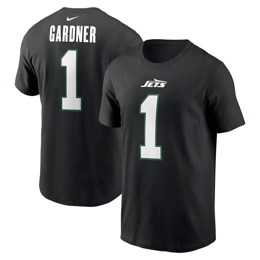 Ahmad Sauce Gardner New York Jets Name & Number T-Shirt - Black T-shirts