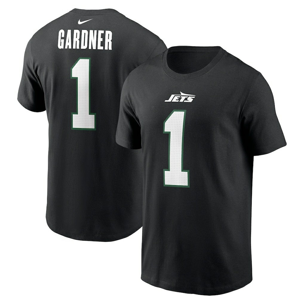 Ahmad Sauce Gardner New York Jets Name & Number T-Shirt - Black T-shirts