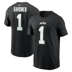 Ahmad Sauce Gardner New York Jets Name & Number T-Shirt - Black T-shirts