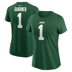 Sauce Gardner New York Jets Women's Player Name & Number T-Shirt - Green T-shirts