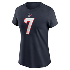 C.J. Stroud Houston Texans Women's Player Name & Number T-Shirt - Navy T-shirts