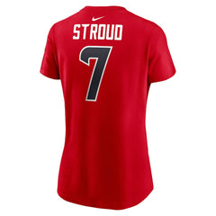C.J. Stroud Houston Texans Women's Player Name & Number T-Shirt - Red T-shirts