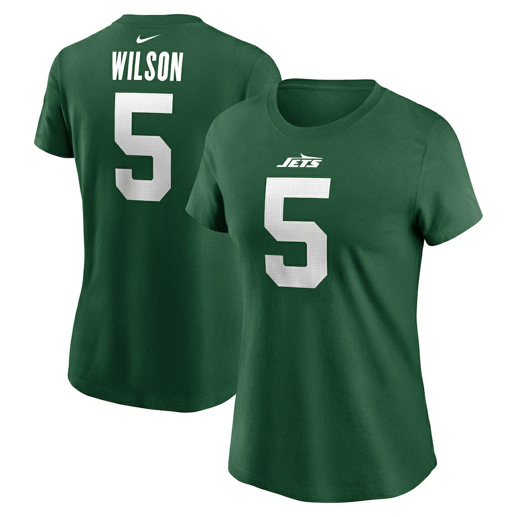 Garrett Wilson New York Jets Women's Player Name & Number T-Shirt - Green T-shirts