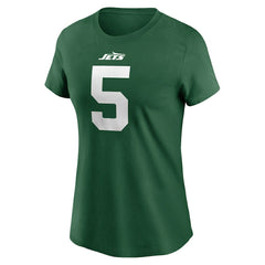 Garrett Wilson New York Jets Women's Player Name & Number T-Shirt - Green T-shirts