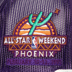 Phoenix Suns Roper Meshback Trucker Snapback Hat Purple - Mitchell & Ness