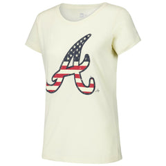 Atlanta Braves New Era Women's Vintage T-Shirt - Cream T-shirts