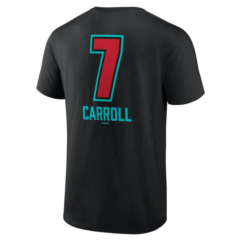 Corbin Carroll Arizona Diamondbacks Name & Number Fastball T-Shirt - Black T-shirts