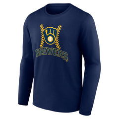 Christian Yelich Milwaukee Brewers Name & Number Fastball Long Sleeve T-Shirt - Navy T-shirts
