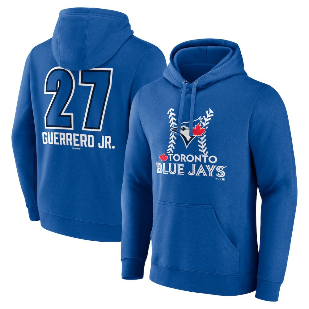Vladimir Guerrero Jr. Toronto Blue Jays Name & Number Fastball Pullover Hoodie - Royal Hoodies