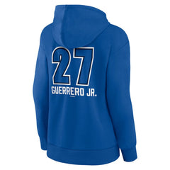 Vladimir Guerrero Jr. Toronto Blue Jays Women's Name & Number Fastball Pullover Hoodie - Royal Hoodies