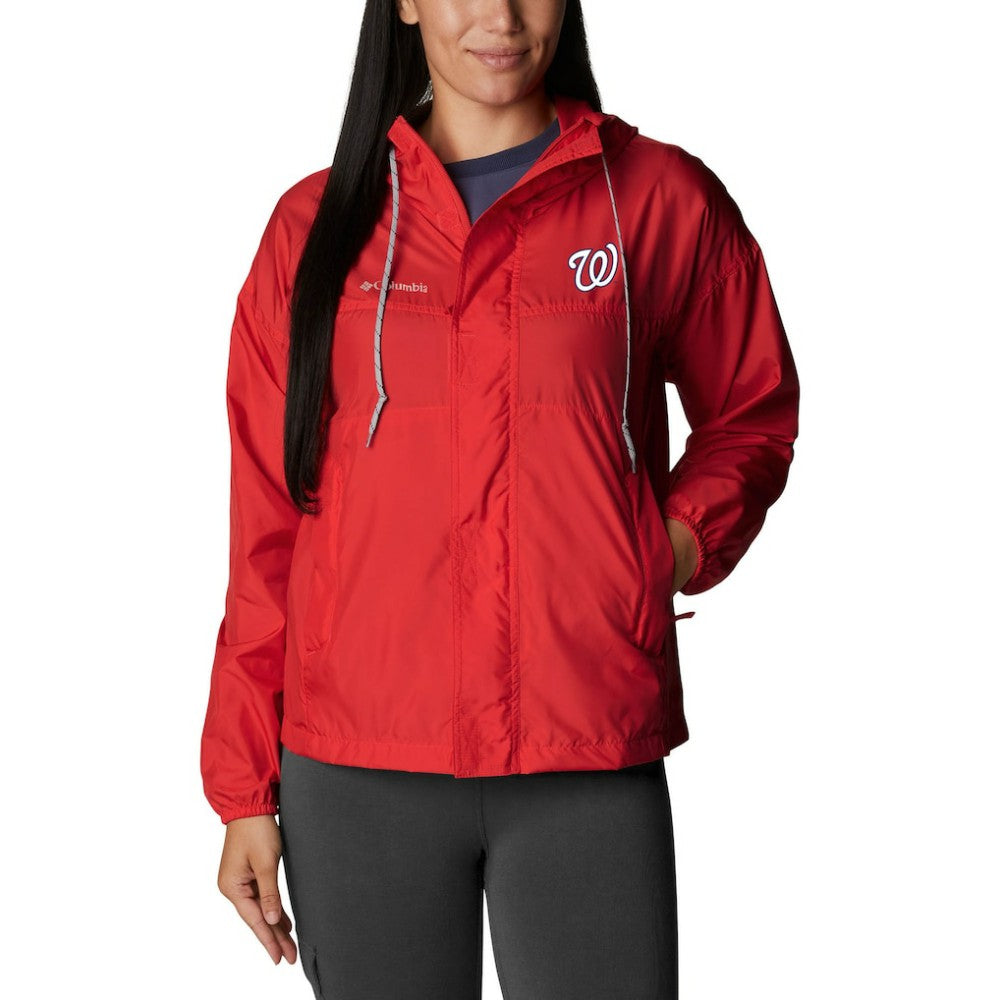 Washington Nationals Columbia Women's Flash Challenger Full-Zip Windbreaker Jacket - Red Jackets