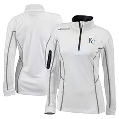 Kansas City Royals Columbia Women's Omni-Wick Shotgun Quarter-Zip Pullover Top - White Pullover