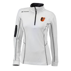 Baltimore Orioles Columbia Women's Omni-Wick Shotgun Quarter-Zip Pullover Top - White Pullover