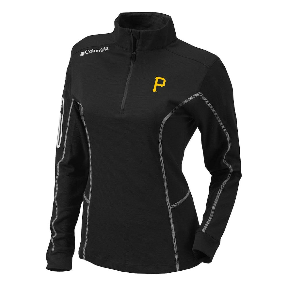 Pittsburgh Pirates Columbia Women's Omni-Wick Shotgun Quarter-Zip Pullover Top - Black Pullover