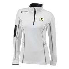 Athletics Columbia Women's Omni-Wick Shotgun Quarter-Zip Pullover Top - White Pullover
