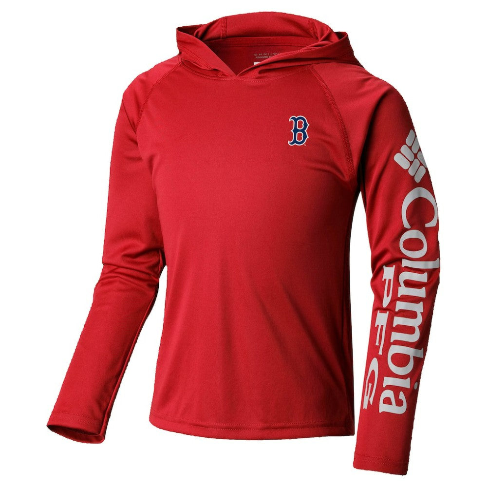 Boston Red Sox Columbia Youth Terminal Tackle Long Sleeve Hoodie T-Shirt - Red Hoodies