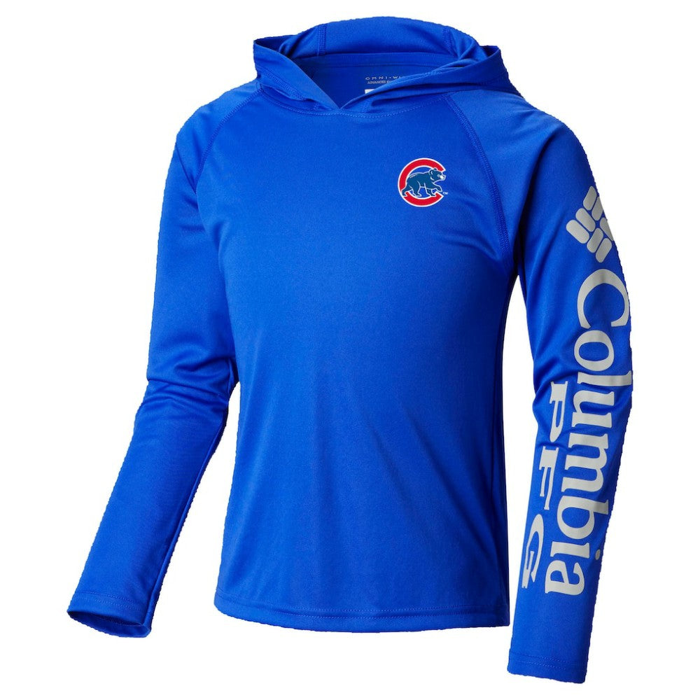 Chicago Cubs Columbia Youth Terminal Tackle Long Sleeve Hoodie T-Shirt - Royal Hoodies