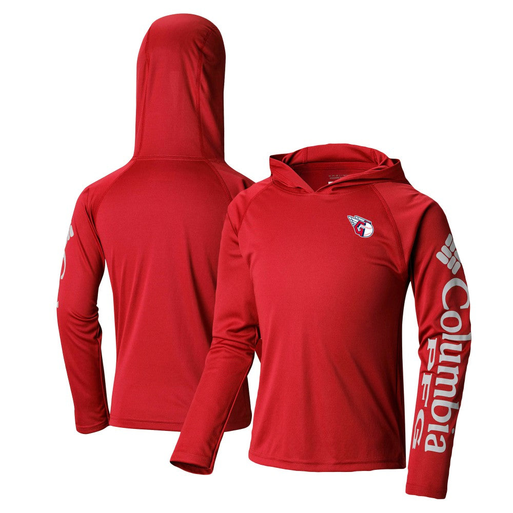 Cleveland Guardians Columbia Youth Terminal Tackle Long Sleeve Hoodie T-Shirt - Red Hoodies