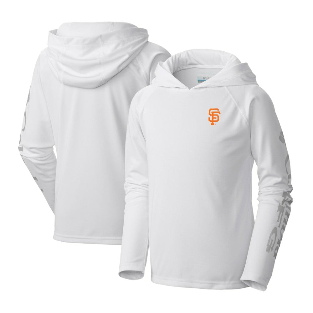 San Francisco Giants Columbia Youth Terminal Tackle Long Sleeve Hoodie T-Shirt - White Hoodies