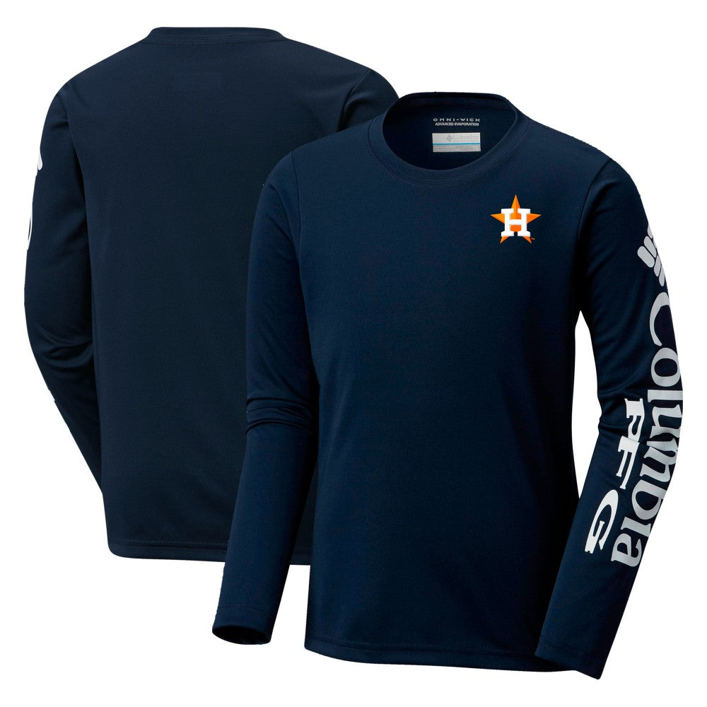 Houston Astros Columbia Youth Terminal Tackle Long Sleeve T-Shirt - Navy T-shirts