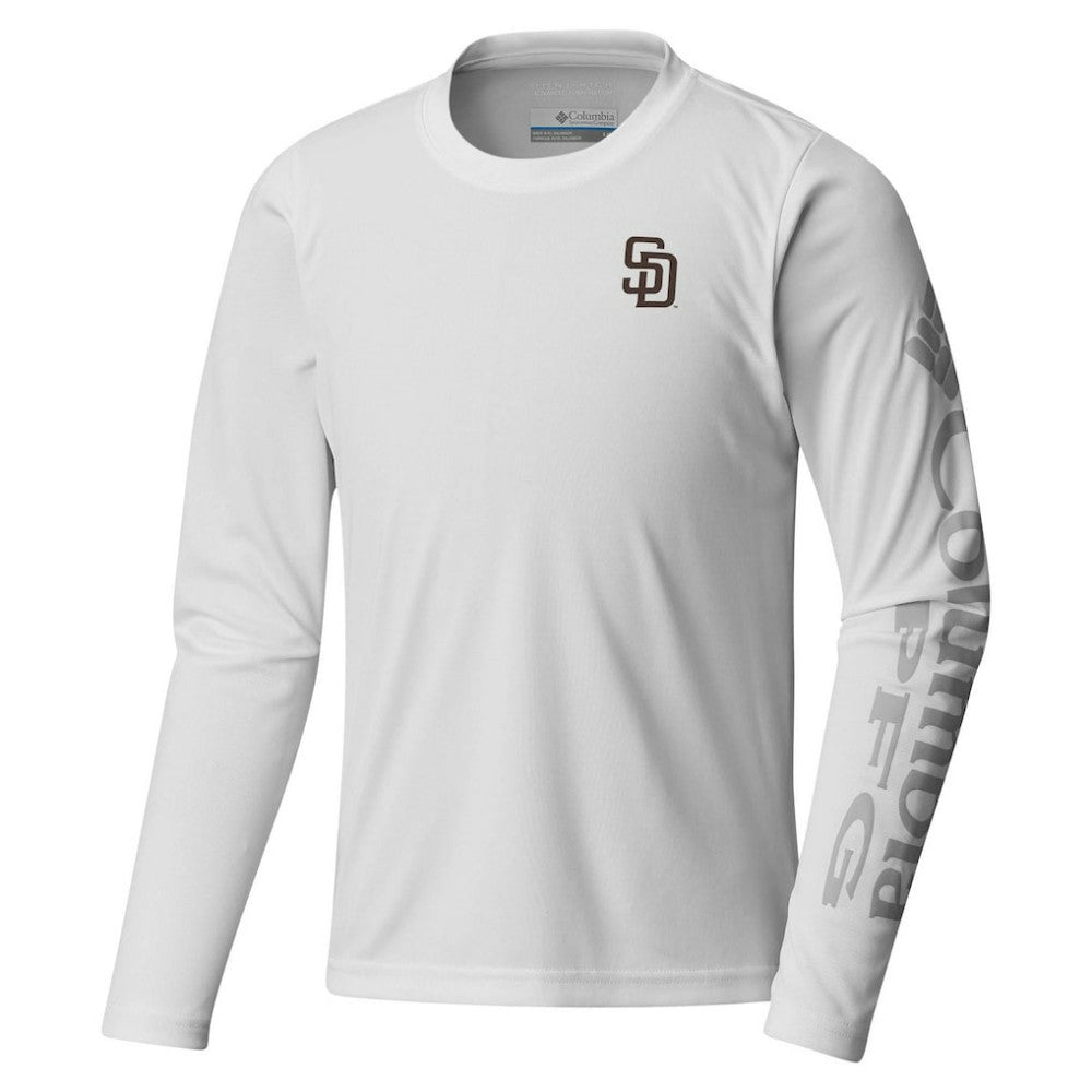 San Diego Padres Columbia Youth Terminal Tackle Long Sleeve T-Shirt - White T-shirts