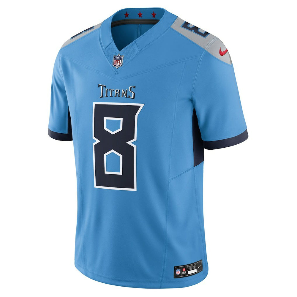 Will Levis Tennessee Titans Alternate Vapor F.U.S.E. Limited Jersey - Light Blue Jerseys