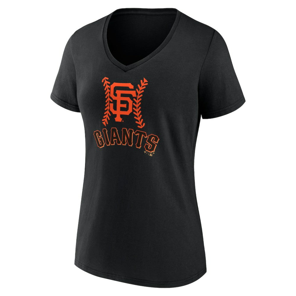 Logan Webb San Francisco Giants Women's Name & Number Fastball V-Neck T-Shirt - Black T-shirts