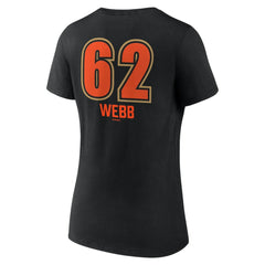 Logan Webb San Francisco Giants Women's Name & Number Fastball V-Neck T-Shirt - Black T-shirts