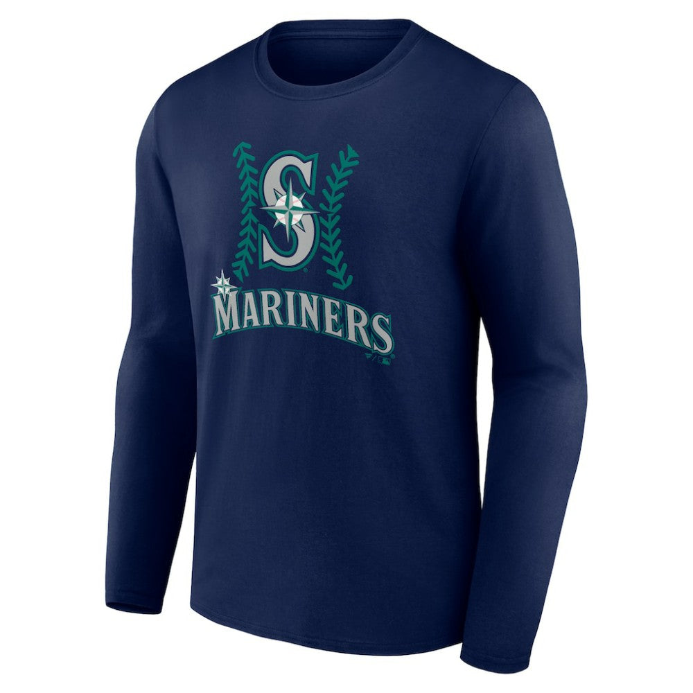 Cal Raleigh Seattle Mariners Name & Number Fastball Long Sleeve T-Shirt - Navy T-shirts