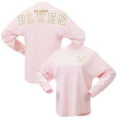 St. Louis Blues Fanatics Women's Spirit Jersey Long Sleeve T-Shirt - Pink | US 201279773