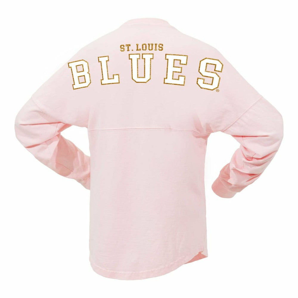 St. Louis Blues Fanatics Women's Spirit Jersey Long Sleeve T-Shirt - Pink | US 201279773