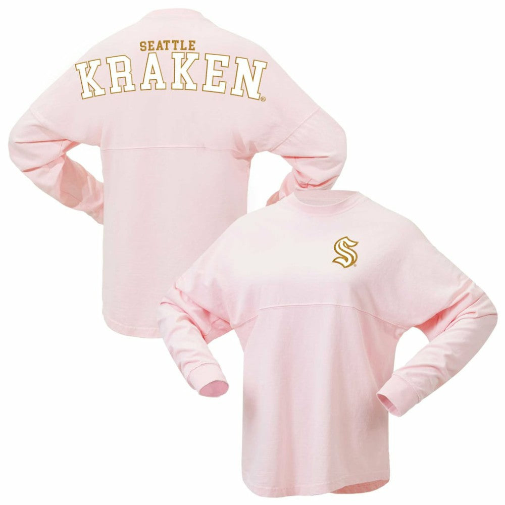 Seattle Kraken Fanatics Women's Spirit Jersey Long Sleeve T-Shirt - Pink | US 201279775