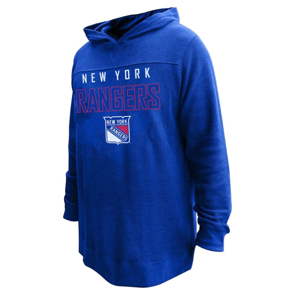 Mika Zibanejad New York Rangers Profile Women's Plus Size Name & Number Thermal Pullover Hoodie - Blue | US 201279780