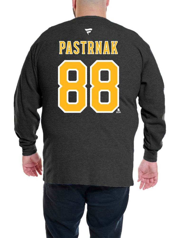 David Pastrnak Boston Bruins Profile Big & Tall Name & Number Thermal Pullover Sweatshirt - Black | US 201279785