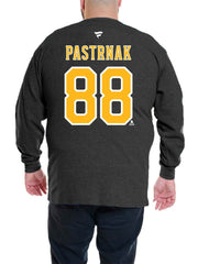 David Pastrnak Boston Bruins Profile Big & Tall Name & Number Thermal Pullover Sweatshirt - Black | US 201279785