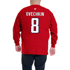 Alexander Ovechkin Washington Capitals Profile Big & Tall Name & Number Thermal Pullover Sweatshirt - Red | US 201279787