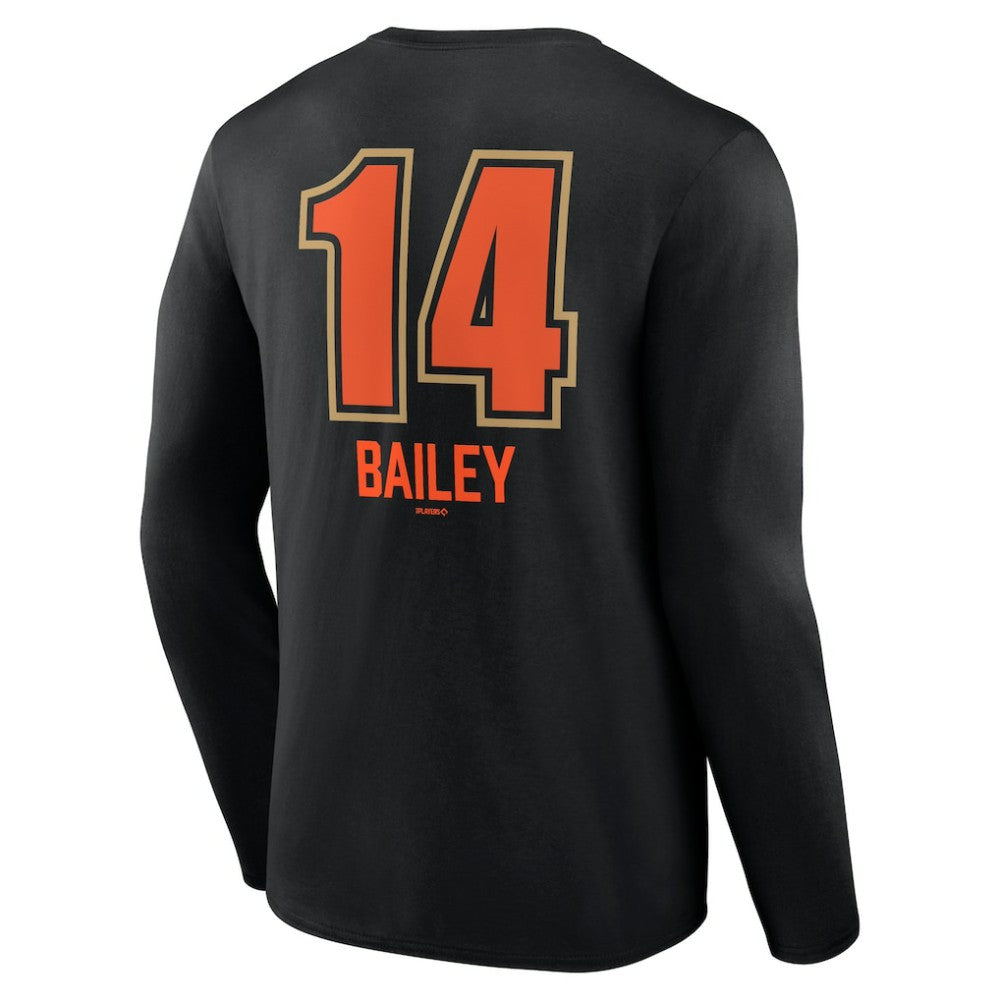 Patrick Bailey San Francisco Giants Name & Number Fastball Long Sleeve T-Shirt - Black T-shirts