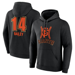 Patrick Bailey San Francisco Giants Name & Number Fastball Pullover Hoodie - Black Hoodies
