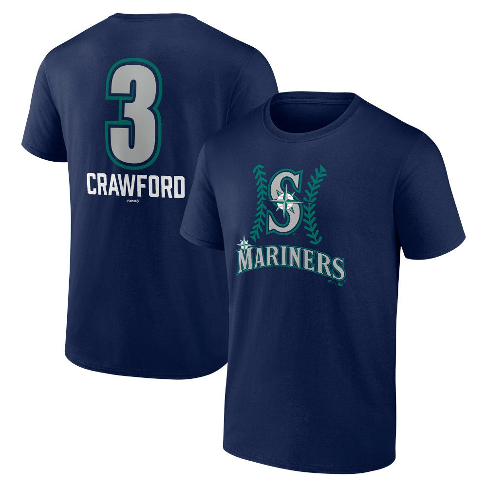 J.P. Crawford Seattle Mariners Name & Number Fastball T-Shirt - Navy T-shirts