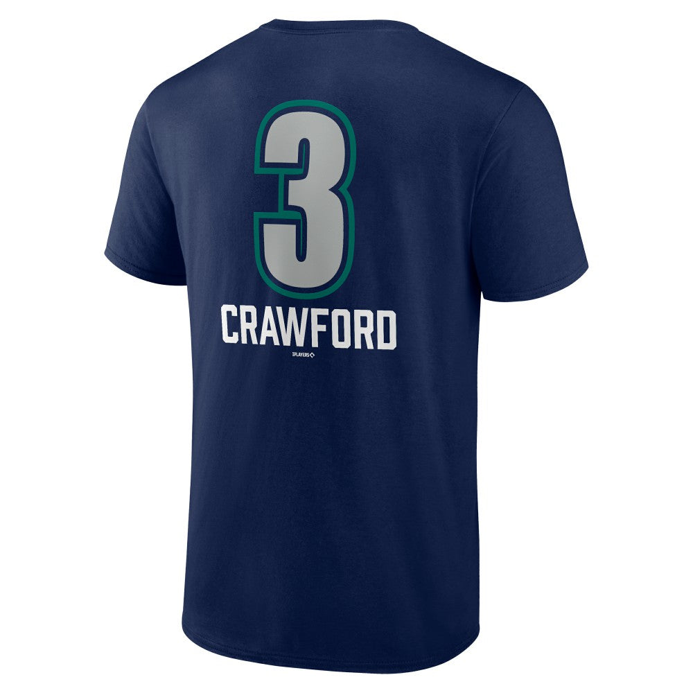 J.P. Crawford Seattle Mariners Name & Number Fastball T-Shirt - Navy T-shirts
