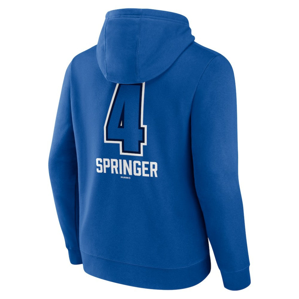 George Springer Toronto Blue Jays Name & Number Fastball Pullover Hoodie - Royal Hoodies