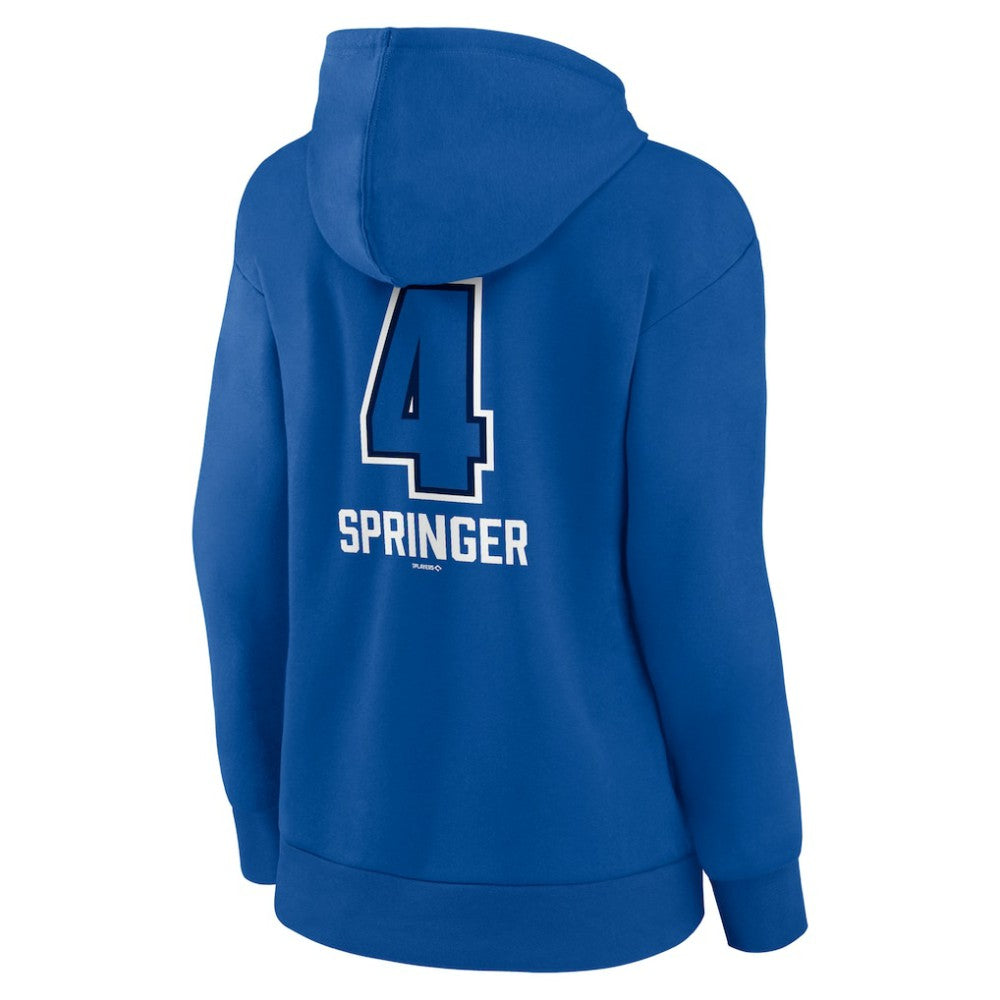 George Springer Toronto Blue Jays Women's Name & Number Fastball Pullover Hoodie - Royal Hoodies