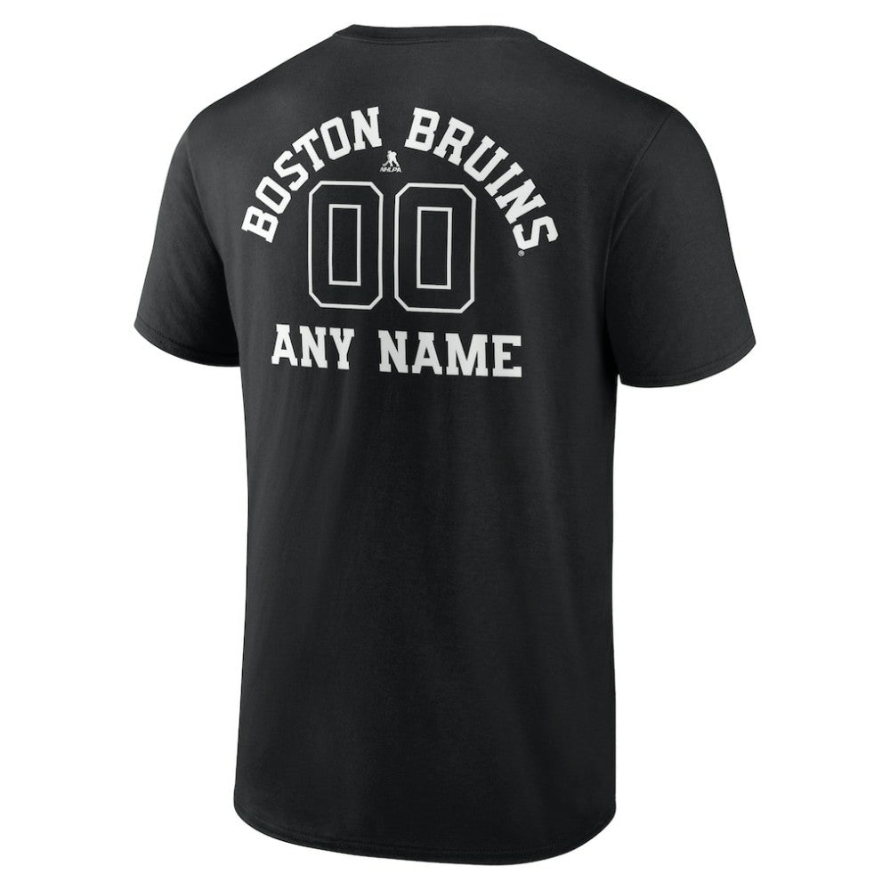 Boston Bruins Personalized Name & Number Monochrome T-Shirt - Black | US 201281430