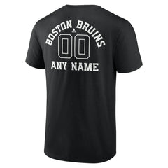 Boston Bruins Personalized Name & Number Monochrome T-Shirt - Black | US 201281430