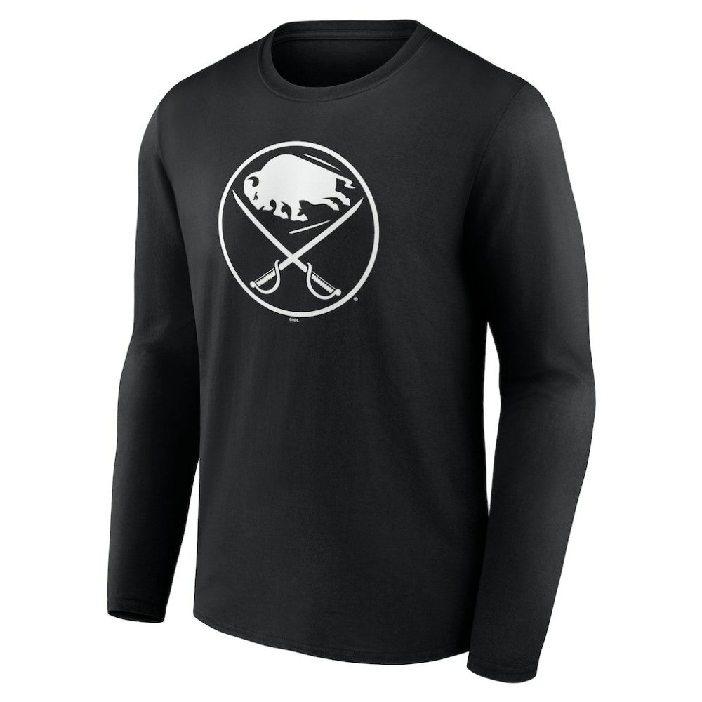 Buffalo Sabres Personalized Name & Number Monochrome Long Sleeve T-Shirt - Black | US 201281434